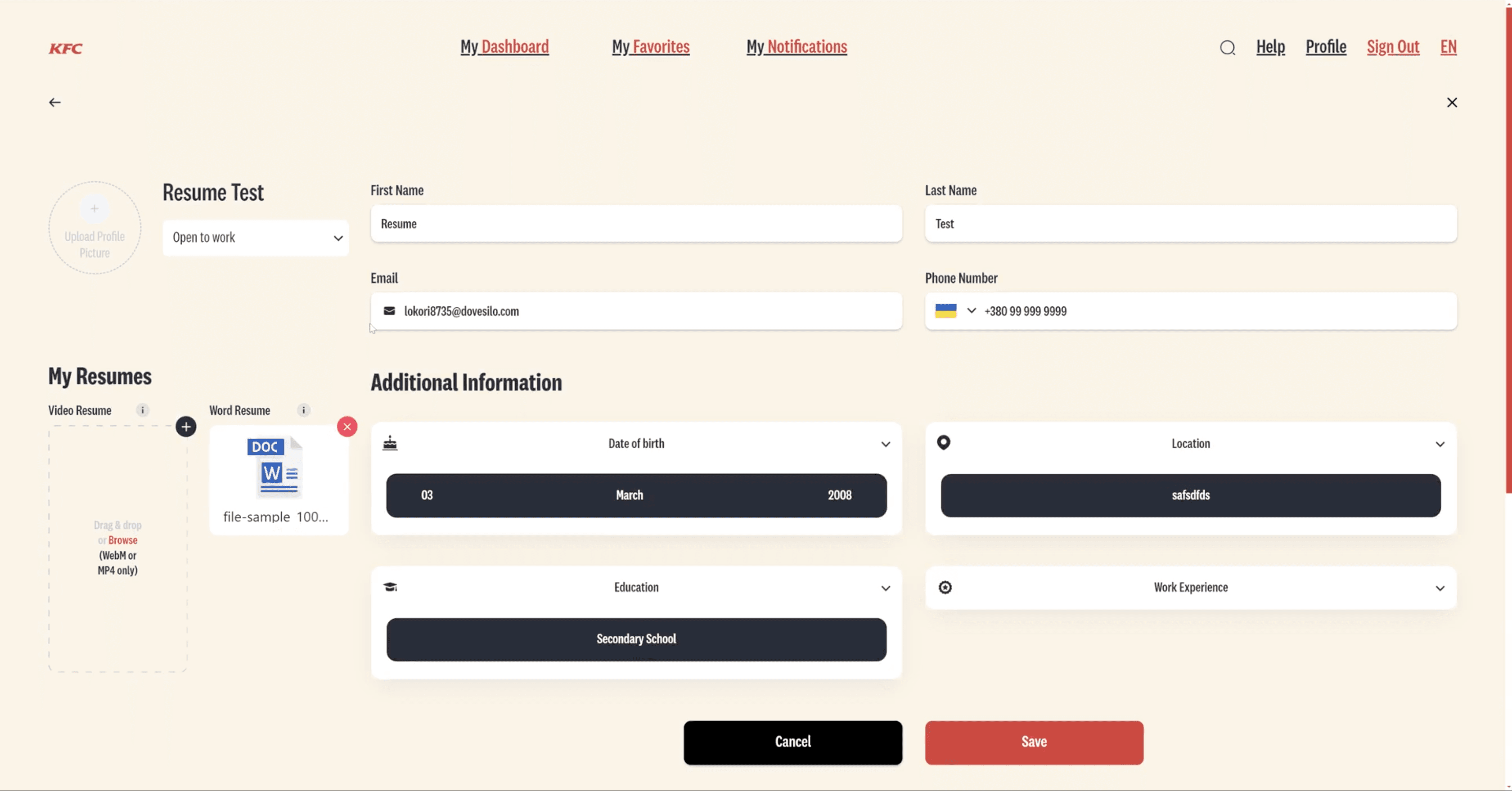 KFC Careers Portal - Thumbnail 3